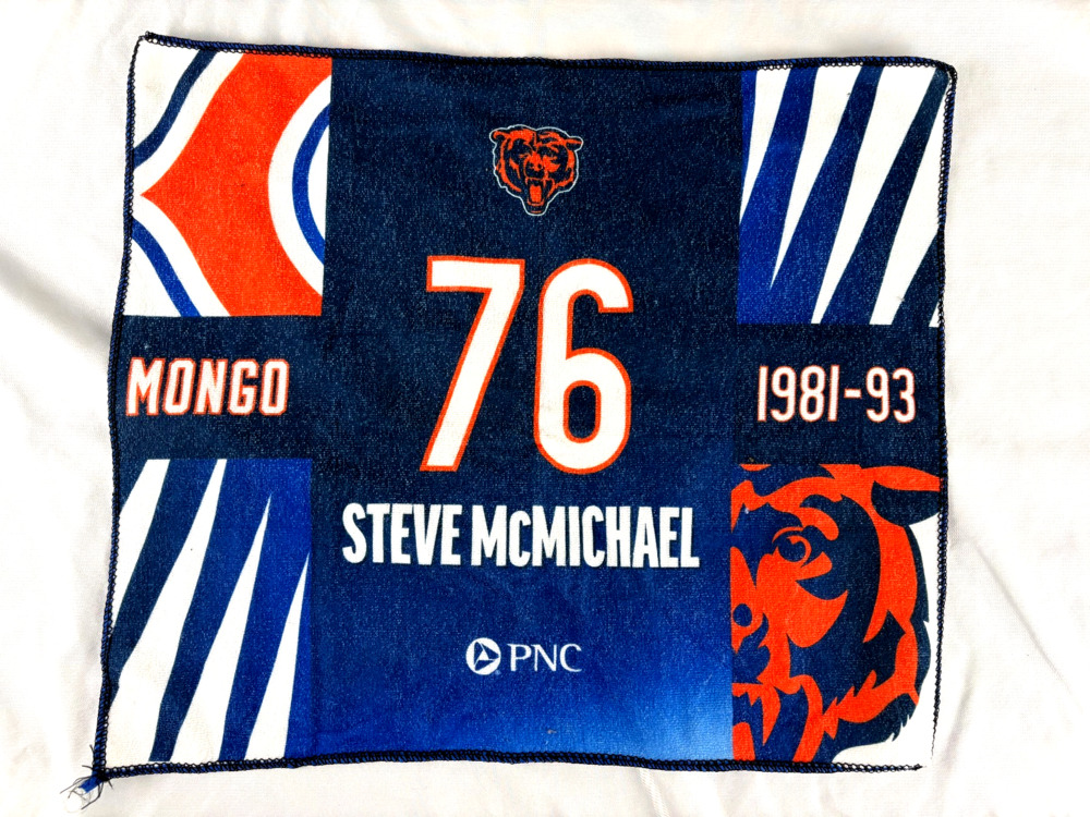 Steve McMichael Rally Towel Chicago Bears #76 “Mongo” SGA Soldier Field 18x15